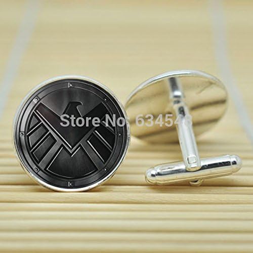 Pretty Lee Shield Agent Of S.H.I.E.L.D. In Silver Cufflinks Glass Cabochon Cufflinks C3288