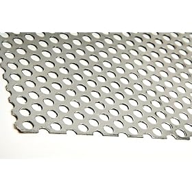 Mild Steel A36 Perforated Sheet Round Hole 0.06" x 0.25" x 0.3125" Cut to 12" x 36"