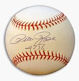 Pete Rose Autographed Cincinnati Reds MLB Baseball Inscribed with 4256