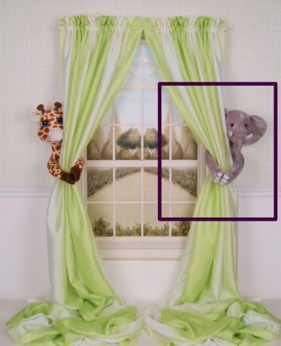 Curtain Critters ALGYEL060809SGL Plush Safari Grey Elephant Curtain Tieback Toy