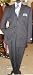 Men's 3-Button Pinstripe Super 120's Suit - Stylish and fasion forward - Dress To kill! Available in SHARP BLACK PINSTRIPE, NAVY BLUE PINSTRIPE, and CHARCOAL GRAY PINSTRIPE. PLEASE CLICK TO ENLARGE AND CHOOSE THE COLOR