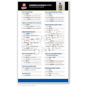 Garmin Colorado Series Qref Card Checklist (Qref GPS Quick Reference) by Bridgette Doremire and Jason Clemens