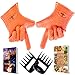 Heat Resistant Cooking Gloves, Barbecue Gloves & Meat Claws Set Oven Gloves Silicone Gloves-Fancy Purple Rubber Food Safe For BBQ Grill-FREE Cooking Tow E-Books & Meat Claws By CLASSICHEF-Top Quality