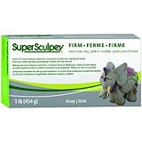 Polyform Super Sculpey Firm Oven Bake Clay, Gray, 1lb