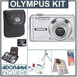 Olympus FE-340 Digital Silver Camera Kit, with 2 GB xD Picture Memory Card, Camera Bag, Table Top Tripod, EZ Digital Photography Guide Card Spare LI- 42B Lithium-Ion Rechargeable Battery, Slinger Digital Memory Case(4), Professional Lens Cleaning Kit