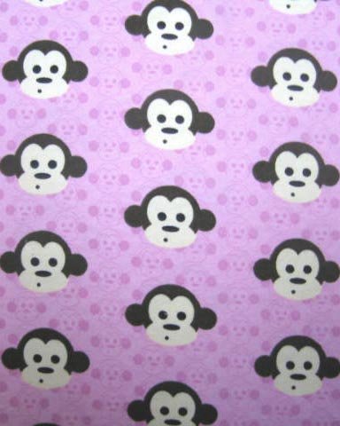 SheetWorld Fitted Pack N Play (Graco) Sheet - Monkey Face Pink - Made In USA