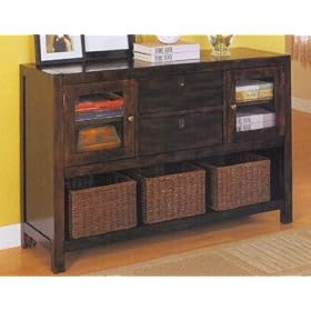 Tobacco Finish Console Table by