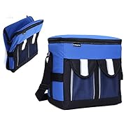MIER 30Cans Collapsible Soft Cooler Bag Insulated Picnic Lunch Bag for Adult, Men, Women, Leakproof Liner, Blue, Large