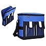 MIER 30Cans Collapsible Soft Cooler Bag Insulated Picnic Lunch Bag for Adult, Men, Women, Leakproof Liner, Blue, Large