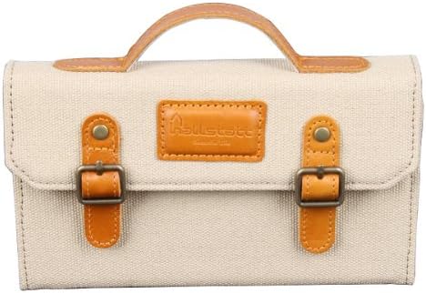 Hallstatt Premium Classic Bag Style Canvas Leather Cover Case for Samsung Galaxy S 4 S IV (Beige)