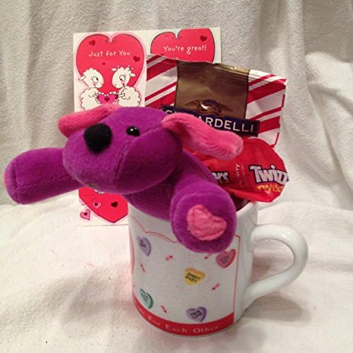 Ghirardelli Hot Cocoa with Valentine Stuffed Bear, Mug, Twizzlers and Cards (4 sets to choose from)