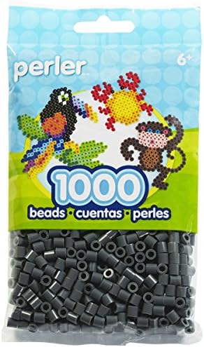 Nceonshop(TM) Perler Fun Fusion Beads 1000/Pkg Dark Grey PBB80-19-19092