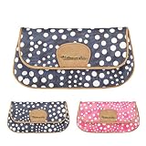 TAMARIS Damen Clutch lang, Kosmetiktasche, JANE DOTTED, 2 Farben: pink comb oder denim blau comb
