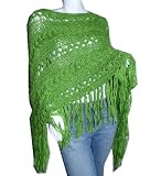New Fashionable Knit Crochet Poncho Shawl