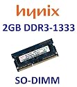 HYNIX 2 GB, 204 pin, DDR3-1333 SO-DIMM, PC3-10600S, CL9