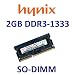 HYNIX 2 GB, 204 pin, DDR3-1333 SO-DIMM, PC3-10600S, CL9