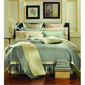 Park Avenue Chocolate Brown or Blue 8 Piece Super Bed In a Bag Comforter Set