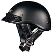 AFX Solid Adult FX-70 Cruiser Motorcycle Helmet w/ Free B&F Heart Sticker - Flat Black