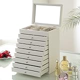 たっぷり入る ジュエリーボックス Moltie〔モルティ〕 8段 ホワイト たっぷり入る ジュエリーボックス Moltie〔モルティ〕 8段 ホワイト