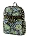 Large Quilted Frolal Paisley Backpack - Blue Green/Brown