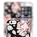 iPhone 6 Girl Case, Akna Retro Floral Series**[Girl Case]**[Slim Cover]**[Semi-soft Rubber Oil Coating]**[Vintage Flower Pattern] Back Case for iPhone 6 - 4.7” iPhone - [Berlin Black]