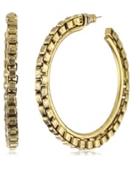 Lee Angel "Marti" Box Chain Hoop Earrings