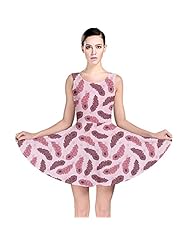 Polyester/Spandex Stretchy Feathers General Print Skater Dress 