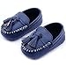 Weixinbuy Toddler Baby's Faux Leather Loafers Soft Flat Boat Shoe Blue 4-8M