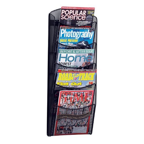 Safco Model 5-Pocket Magazine Rack, Black Onyx (5578)