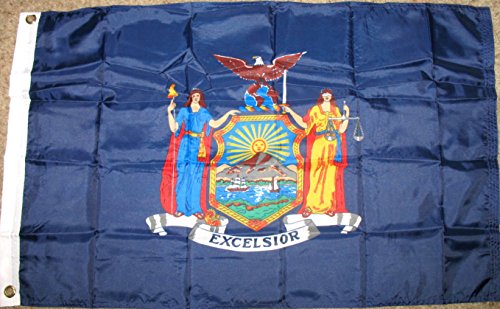 New York Flag NY State Banner Pennant 2x3 foot Indoor Outdoor 24x36 inches New