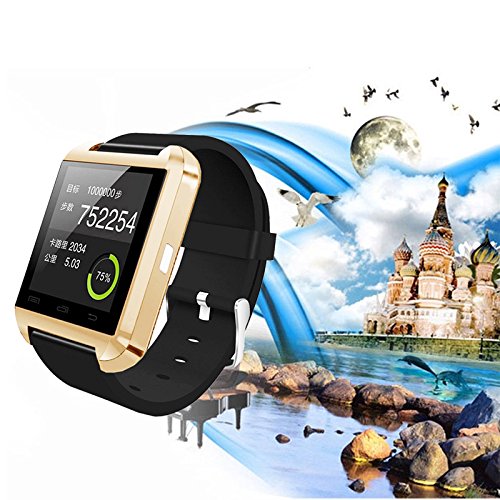 Eachbid Perfect Design To Wear Bluetooth Smart Wrist Watch For Smart Phone (Gold)
