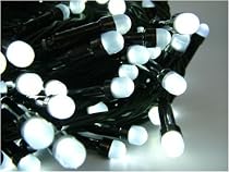 100x 8mm WHITE LARGE LED string Christmas lights, 6.6m, multifunction, indoor outdoor