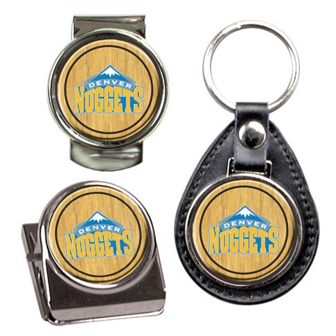 NBA Denver Nuggets Key Chain, Money Clip & Magnet Clip Set