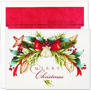 Tropical Garland Warm Weather Holiday Cards -