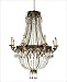 8 Light Chandelier - Choctaw Rust Finish : Pale Cream Opal Glass