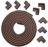 SUPER VALUE PACK Edge And Corner Cushions. Extra Long 16,4ft (5 meters) Edge Cushion and 8 Corner Cushions.FREE E-book "Total Toddler Care" With Your Purchase. The Best Childproofing of Your Home - Protect Your Baby with Corner Guards for Tables - Stylish Coffee Color Bumpers to Match Your Furniture - Easy Installation - Lifetime Guarantee on All Protectors- Child Safety Home Safety Furniture And Edge Protectors