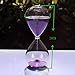 Topsun Heat-resistant Glass Large Hand-blown Hourglass Measures One Hour (Purple)