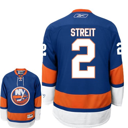 STREIT #2 New York Islanders RBK Premier Third NHL Hockey Jersey by Reebok (NHLPA Certified Custom Sewn Authentic Twill)