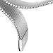 Teslasz BIS00301 38 mm Stainless Steel Milanese Loop Strap Magnetic Buckle Wrist Band for Apple iWatch - Silver