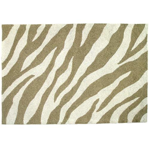 123 Creations C728B.2x3 Zebra in Natural Hooked Rug - 100 Percent Wool