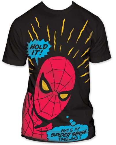  Men's Marvel Comics Spider-man Hold It Big Print Subway T-shirt
