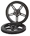 60 x 8mm Black Robot Wheels