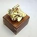 Sextant Nautical Brass 4" With Wooden Box