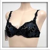 Venus : Venus 2 Pack Black Sexy See Thru Floral Bra #1004 sz 34A 36A