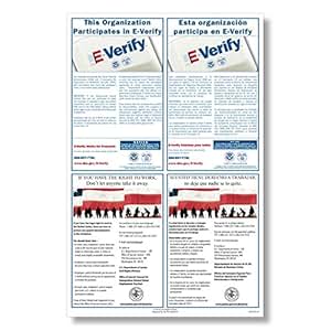 Amazon.com : Federal E-Verify/Right to Work Poster (ComplyRight E2130 ...
