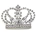Soulbreezecollection Princess Crown Tiara Brooch Pin Wedding Bridesmaid Clear Rhinestones Jewelry