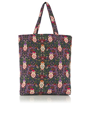 Accessorize Womens Owl Print Shopper Bag