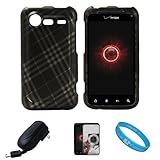 Matte Black with Silver Plaid Design 2 Piece Protective Crystal Hard Shield ....
