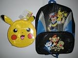 Pokemon BACKPACK (with Ash, Pikachu, Turtwig, Piplup, Chimchar) & a Pikachu LUNCH Box