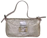 Fendi Mama Medium Silver Pink Zucchino Baguette 8BR003-RQ6-F0GP1
